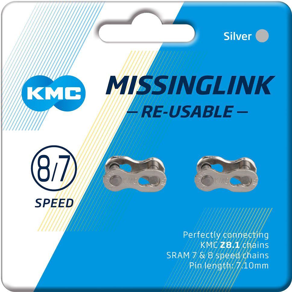 KMC Jungtis 7.8 EPT 2 vnt. sidabrinė 7.1mm lizdinė pakuotė