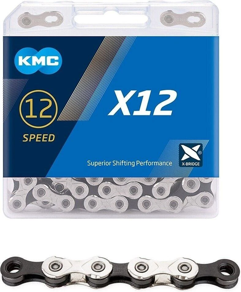 Grandinė KMC X12 Sidabrinis/Juodas 12-speed 126-links
