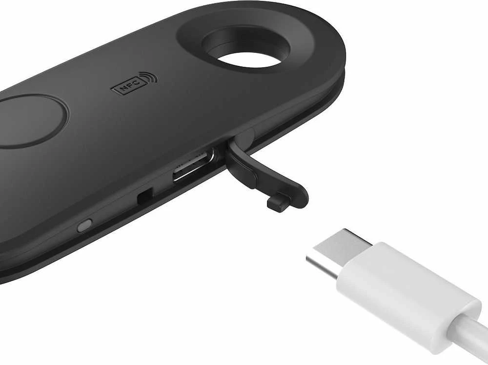 Išmanusis laikrodis „Apple Knog Scout Travel“ apsaugos nuo vagystės signalizacija ir vietos nustatymo įrenginys, „Apple iOS“, juodas