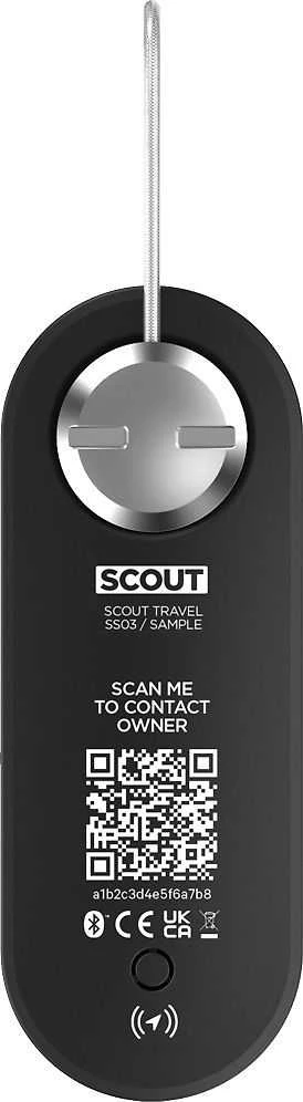 Išmanusis laikrodis „Apple Knog Scout Travel“ apsaugos nuo vagystės signalizacija ir vietos nustatymo įrenginys, „Apple iOS“, juodas