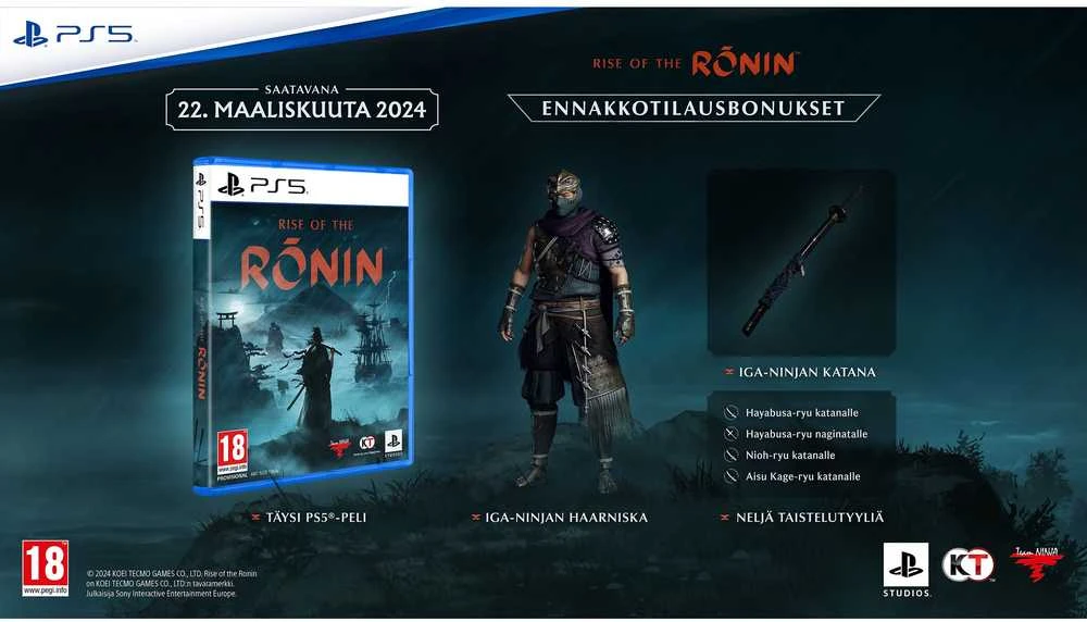 Rise Playstation Studios Ronin PS5 iškilimas