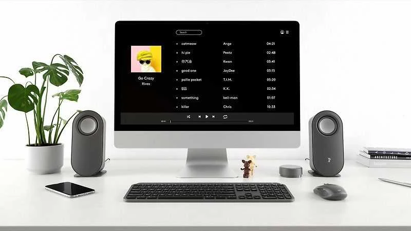 Logitech Z407 Bluetooth kompiuterio garsiakalbiai su žemųjų dažnių garsiakalbiu ir belaidžiu valdymu