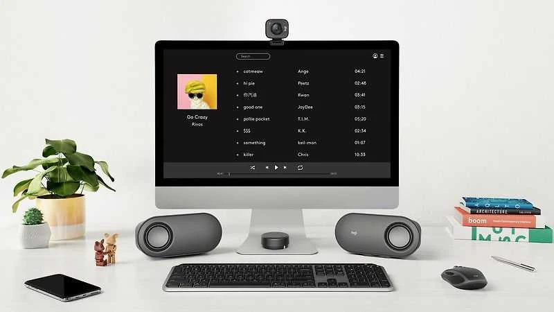 Logitech Z407 Bluetooth kompiuterio garsiakalbiai su žemųjų dažnių garsiakalbiu ir belaidžiu valdymu