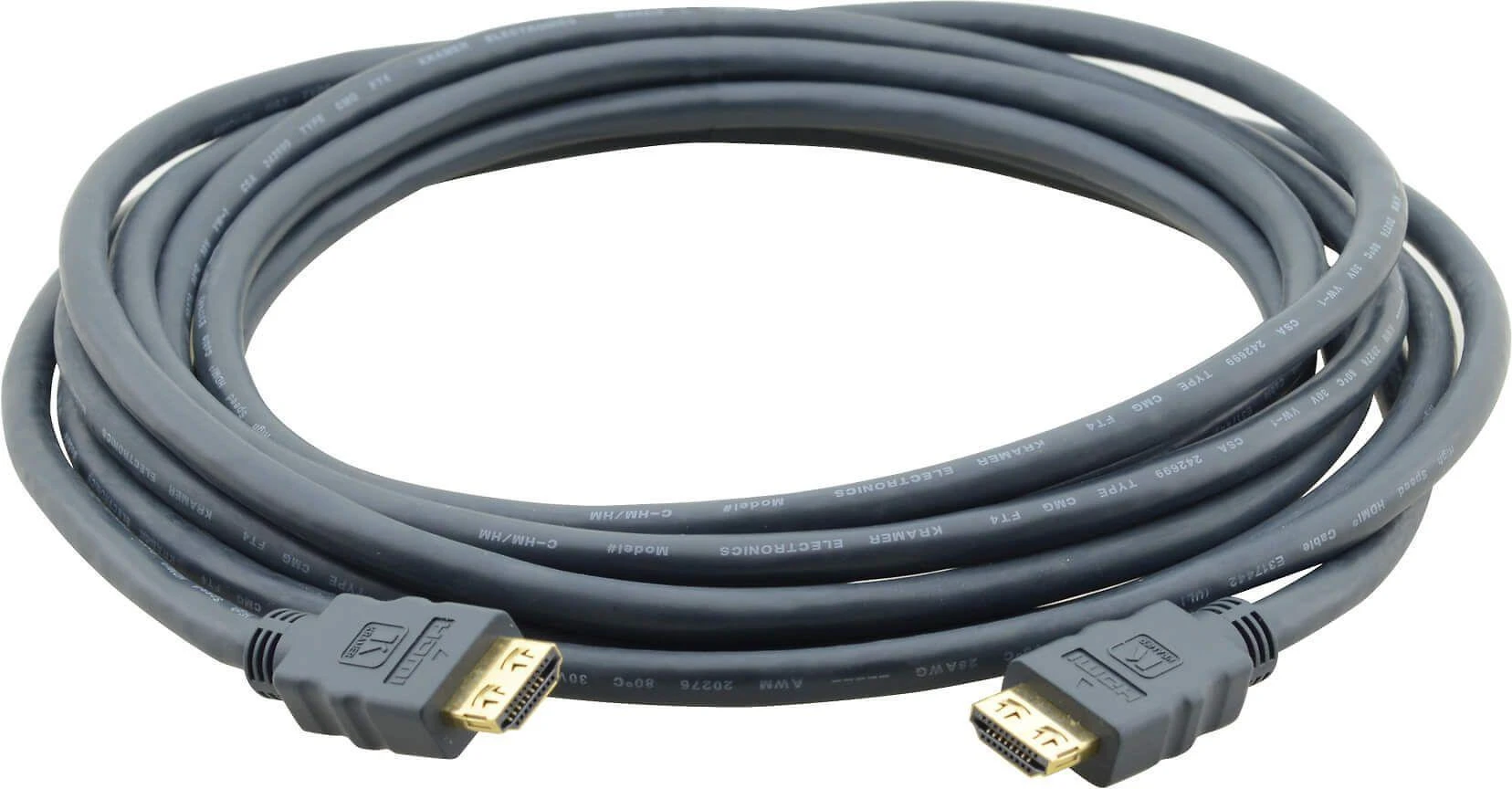 HDMI laidas Kramer C-HM/HM-6 pilkas susuktas
