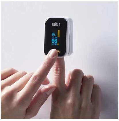Braun YK-81CEU pulse oximeter Juodas, Nerūdijantis plienas