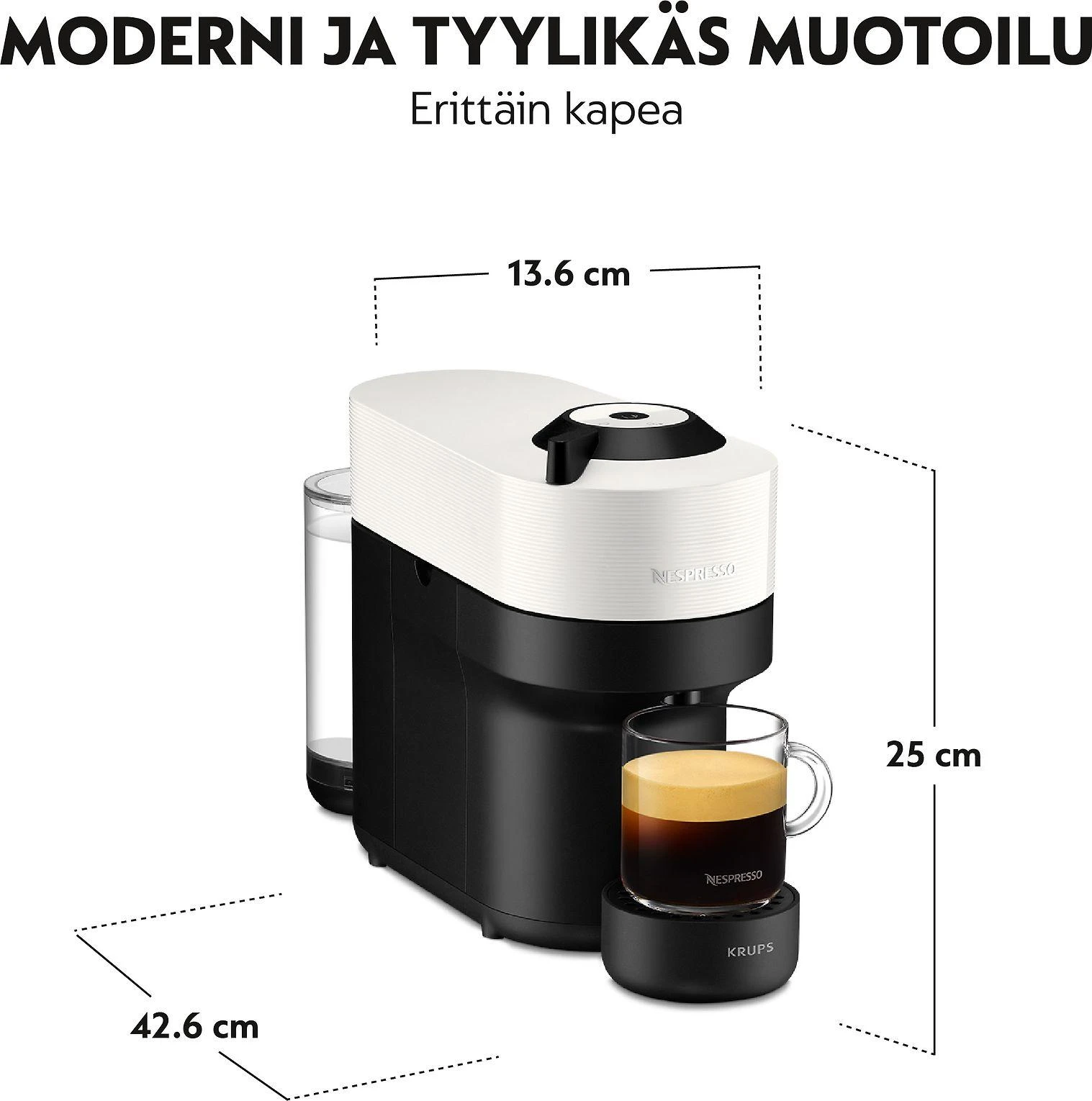 Kavos aparatas Krups Nespresso XN920110 Vertuo Pop kokoso baltas