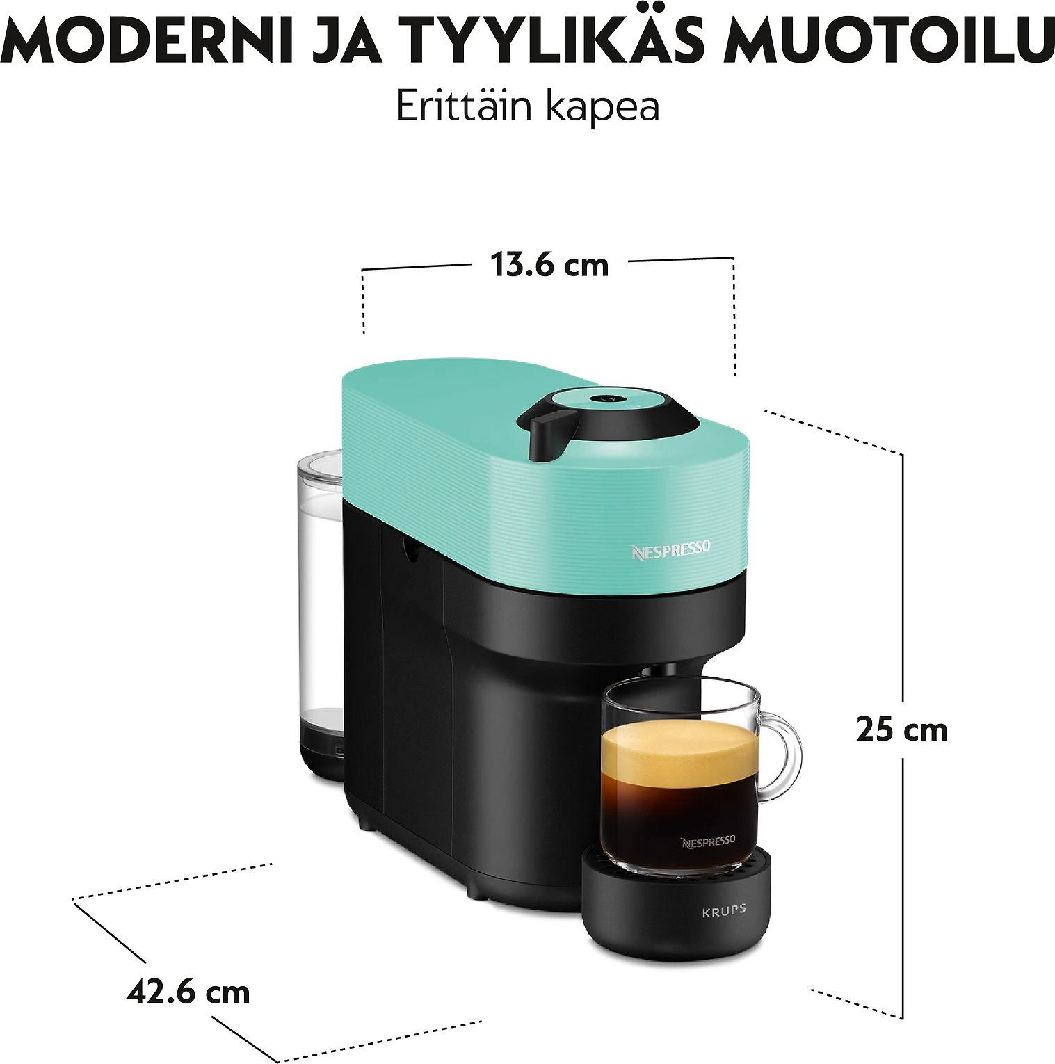 Kavos aparatas Krups Nespresso XN920410 Vertuo Pop aqua mint