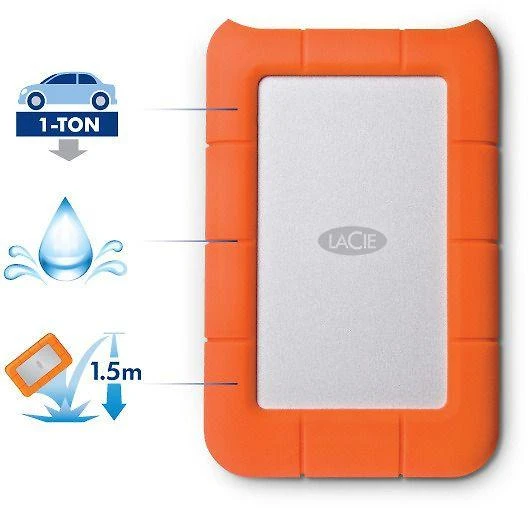 Kietasis diskas Išorinis diskas LaCie Rugged Mini 2.5" 4TB USB3.0, Atsparus smūgiams