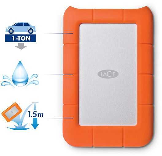 Kietasis diskas „LaCie Rugged Mini“ 2,5 colio, 5 TB, USB 3.2, 1 kartos, USB 3.2