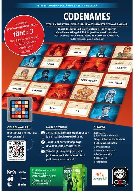 Lautapelitfi Codenames Partypeli 2025