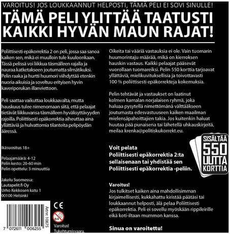 Lautapelitfi Poliittisesti Epäkorrektia 2 -partypeli