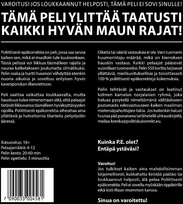 Lautapelitfi Politiškai nekorektiškas partijos žaidimas