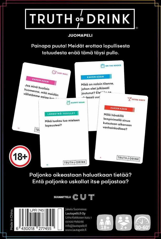 Lautapelitfi Truth or Drink - juomapeli