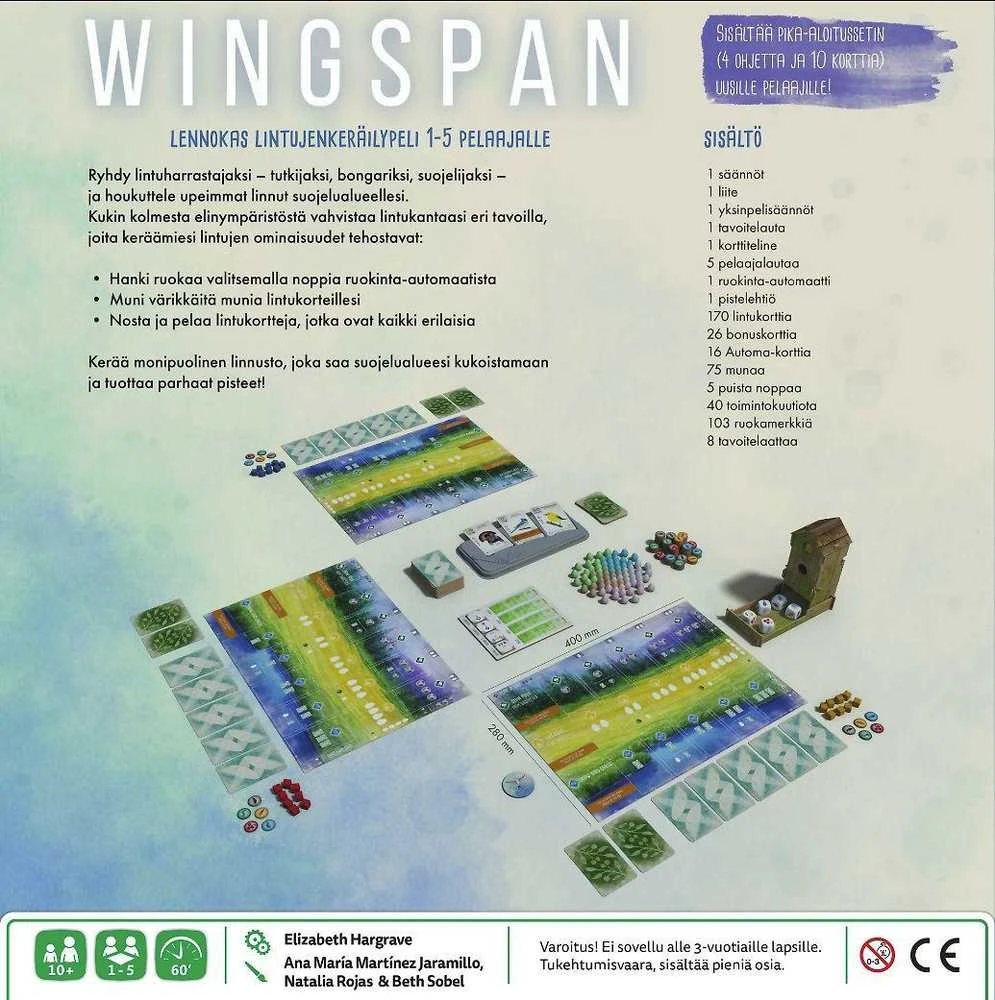 Lautapelitfi Wingspan -strategiapeli