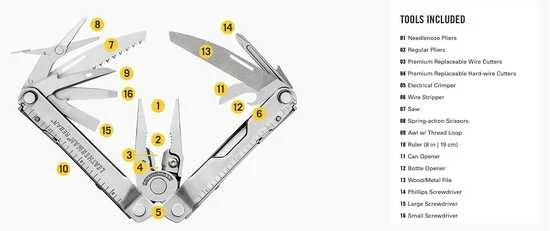 Leatherman Rebar veitsetön monitoimityökalu
