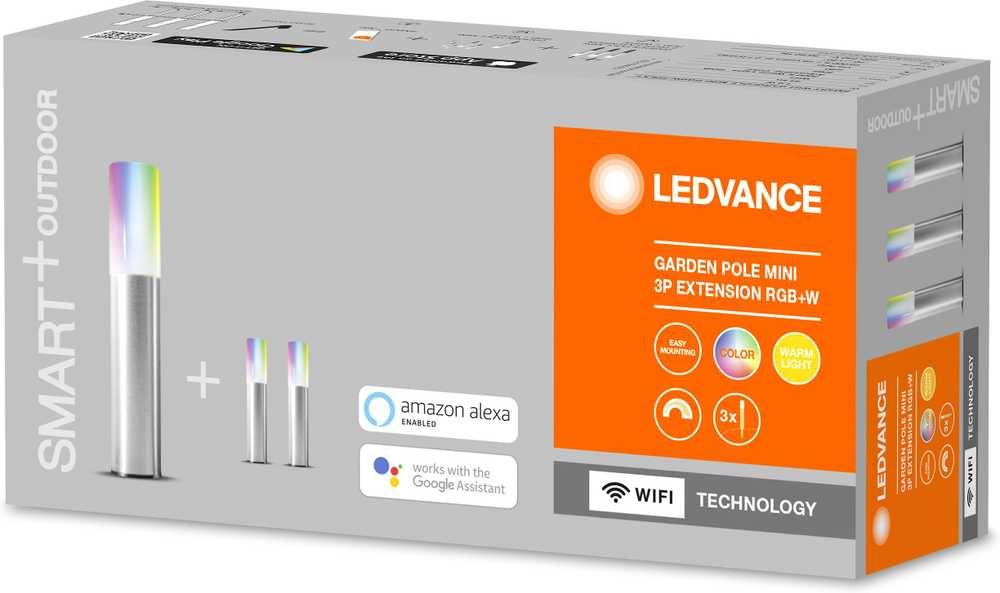 Ledvance SMART+ WIFI GARDEN šviestuvas - 3 stulpeliai, RGB, 1.9W