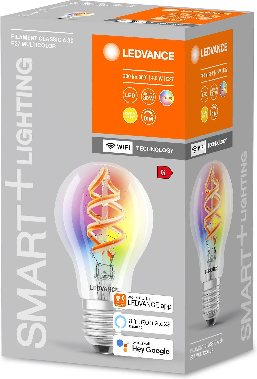 Ledvance 4,5W LED lemputė SMART WiFi, E27, RGBW, dimeriuojama