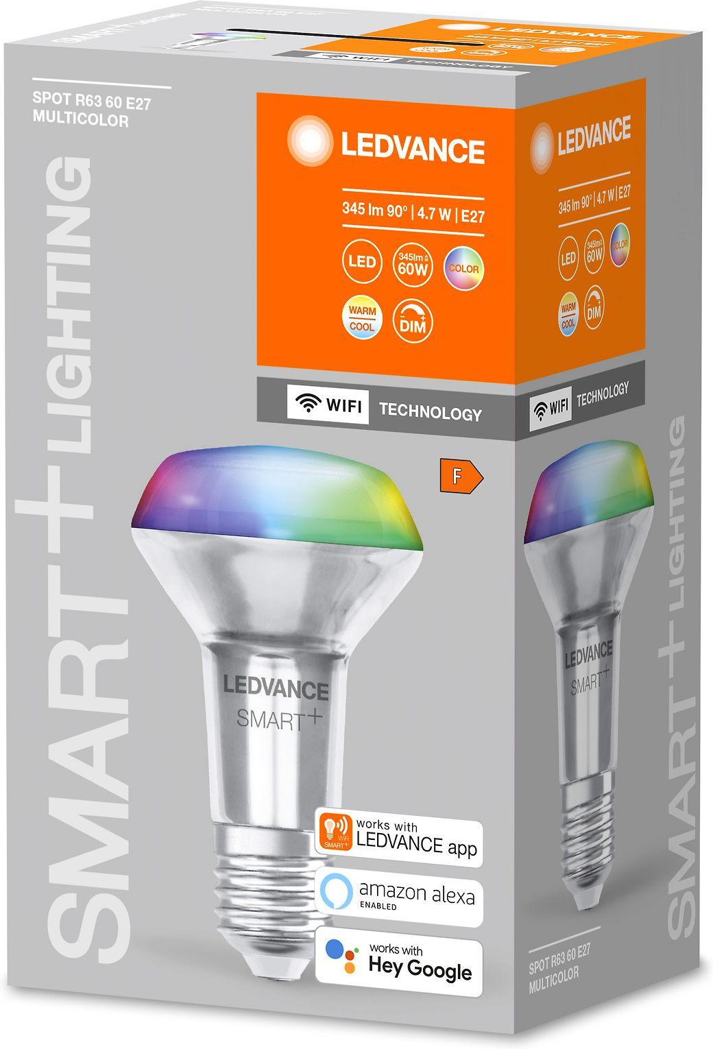 Ledvance 4,7W LED lemputė SMART WiFi, E27, RGBW, R63, 45°, dimeriuojama