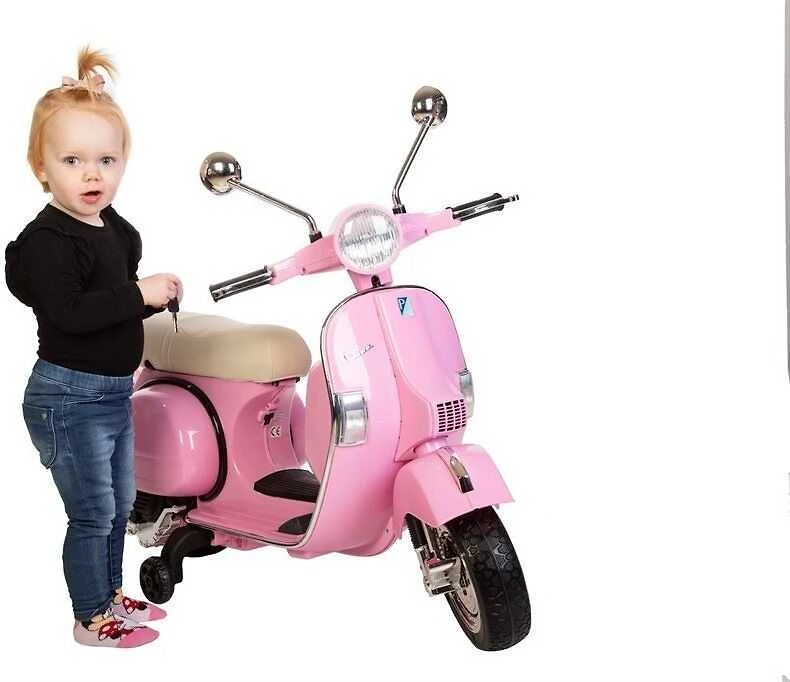 RMS Vespa PX150 12V elektrinis mopedas, rožinis