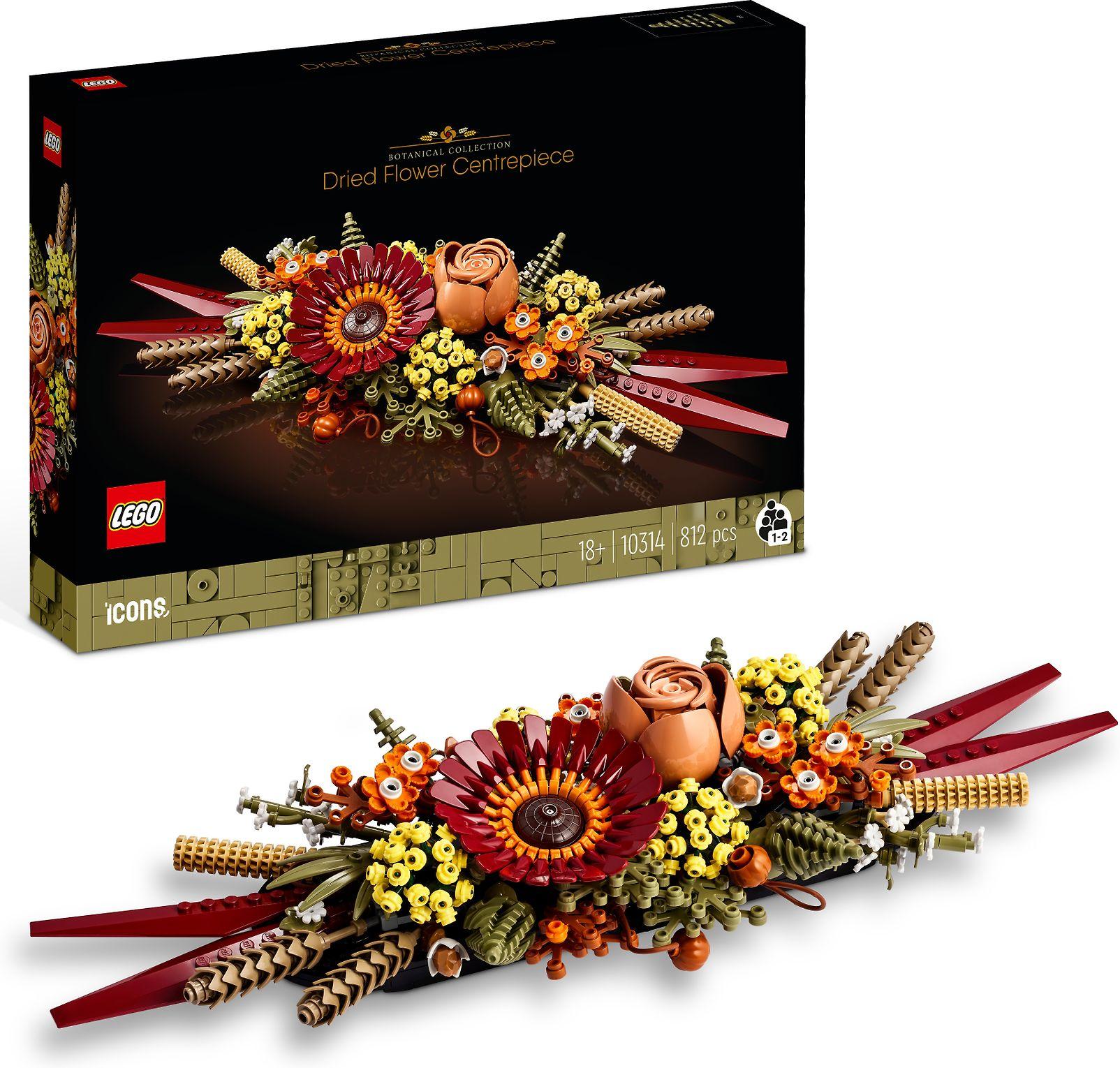 NAUJIENA! LEGO Icons Džiovintų gėlių puošmena 10314