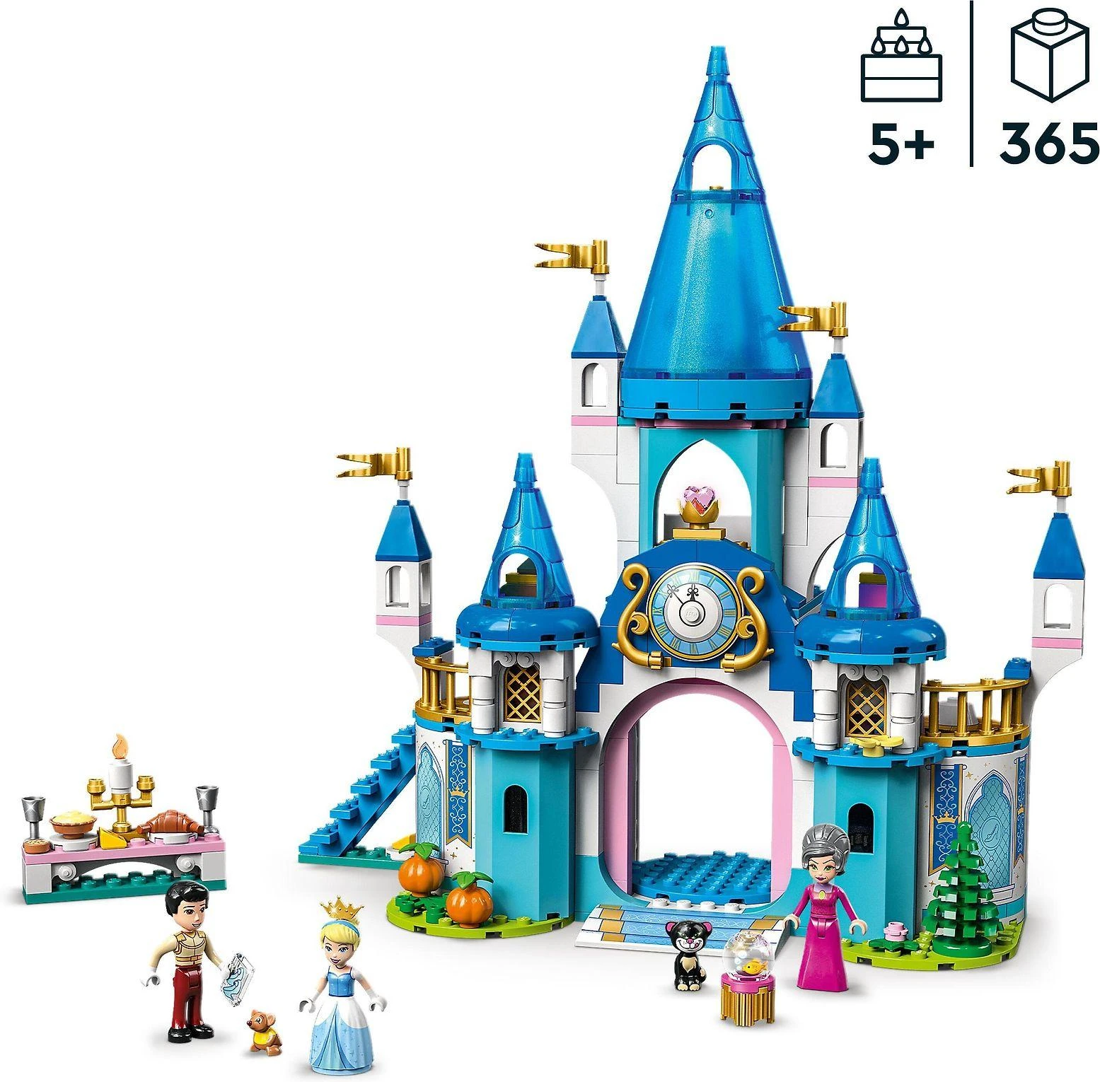 LEGO® ǀ Disney Pelenės ir Žavingojo princo pilis 43206 konstravimo rinkinys (365 dalys) 43206