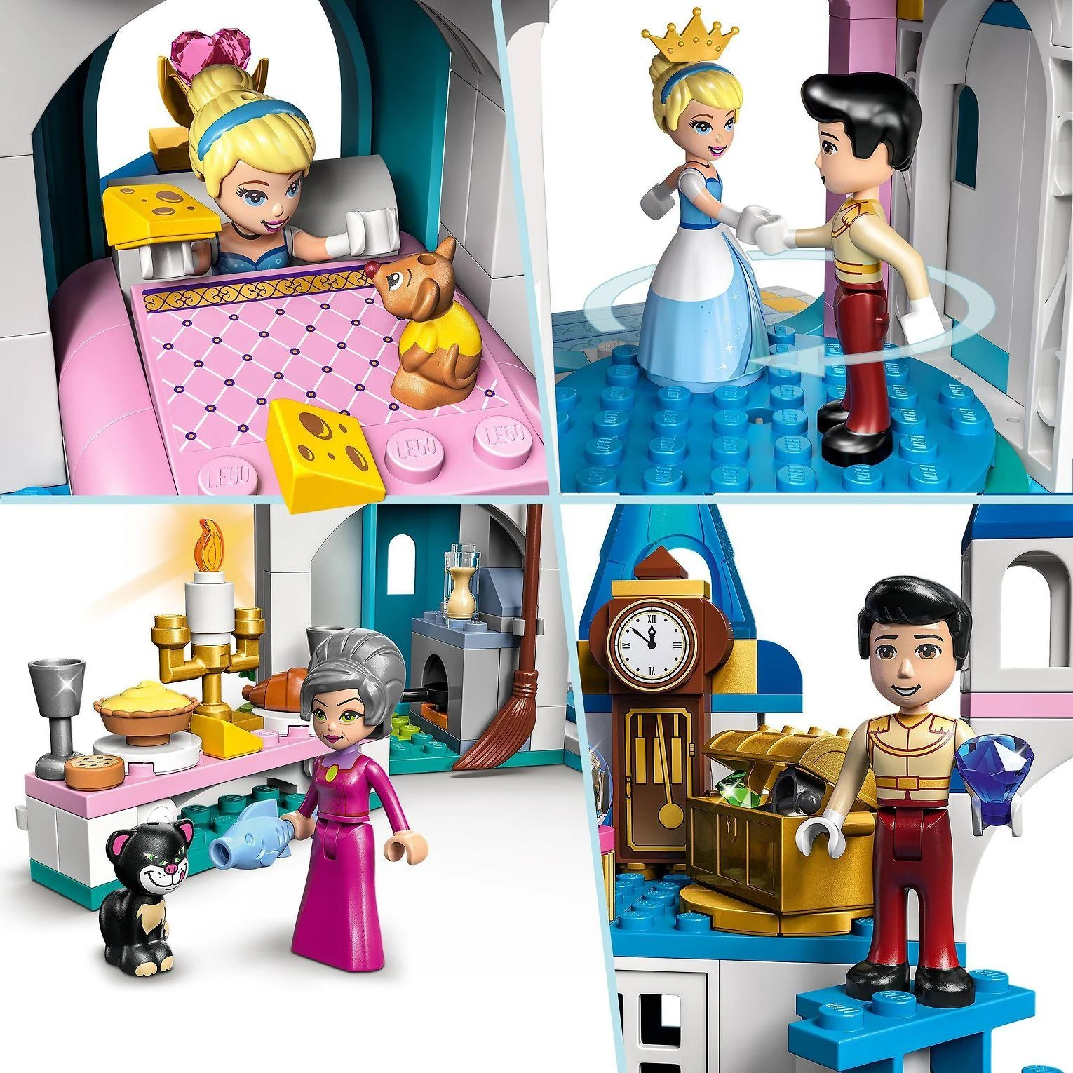 LEGO® ǀ Disney Pelenės ir Žavingojo princo pilis 43206 konstravimo rinkinys (365 dalys) 43206
