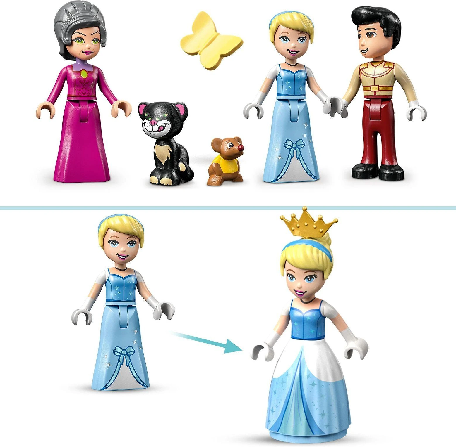 LEGO® ǀ Disney Pelenės ir Žavingojo princo pilis 43206 konstravimo rinkinys (365 dalys) 43206