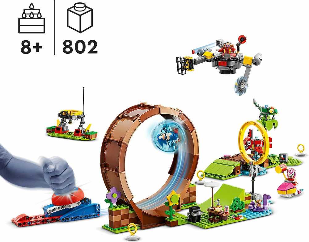 LEGO® Sonic the Hedgehog Žaliojo kalno zonos kilpos iššūkis (76994)