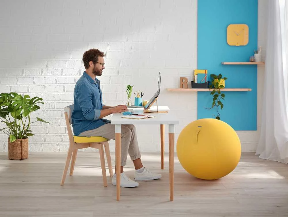 LEITZ Ergo Cosy ortopedinė kėdės pagalvėlė, geltona