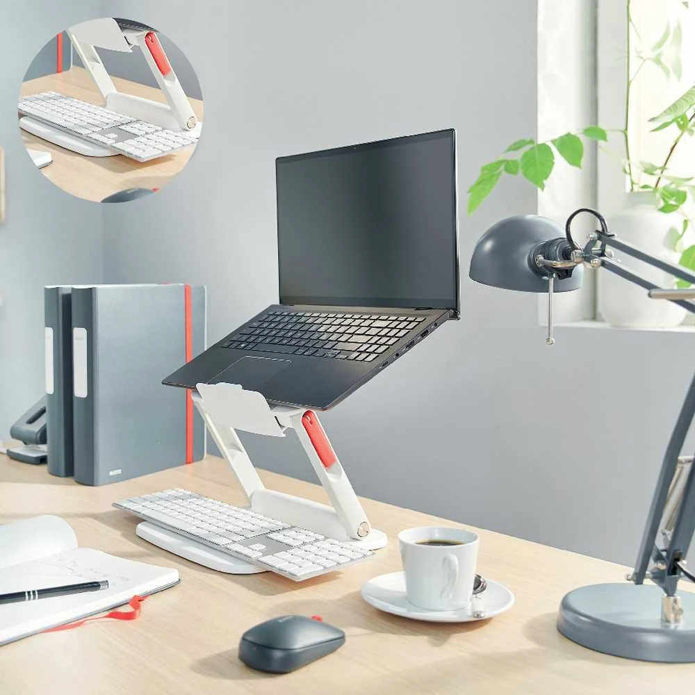 Nešiojamo Kompiuterio Stovas - Leitz Ergo Multi-Winkel 38,1 Cm (15") Baltas