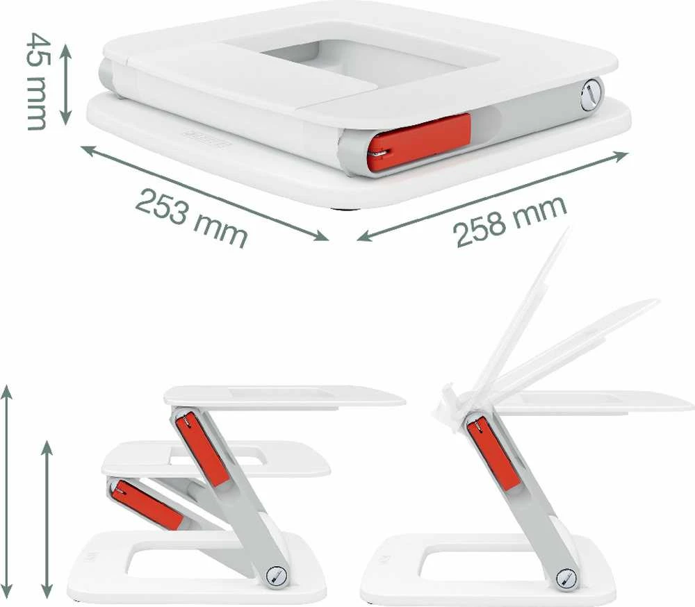 Nešiojamo Kompiuterio Stovas - Leitz Ergo Multi-Winkel 38,1 Cm (15") Baltas