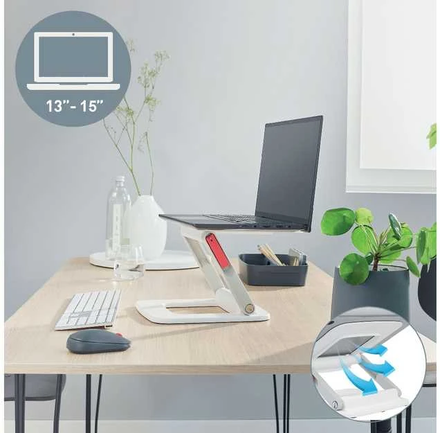 Nešiojamo Kompiuterio Stovas - Leitz Ergo Multi-Winkel 38,1 Cm (15") Baltas