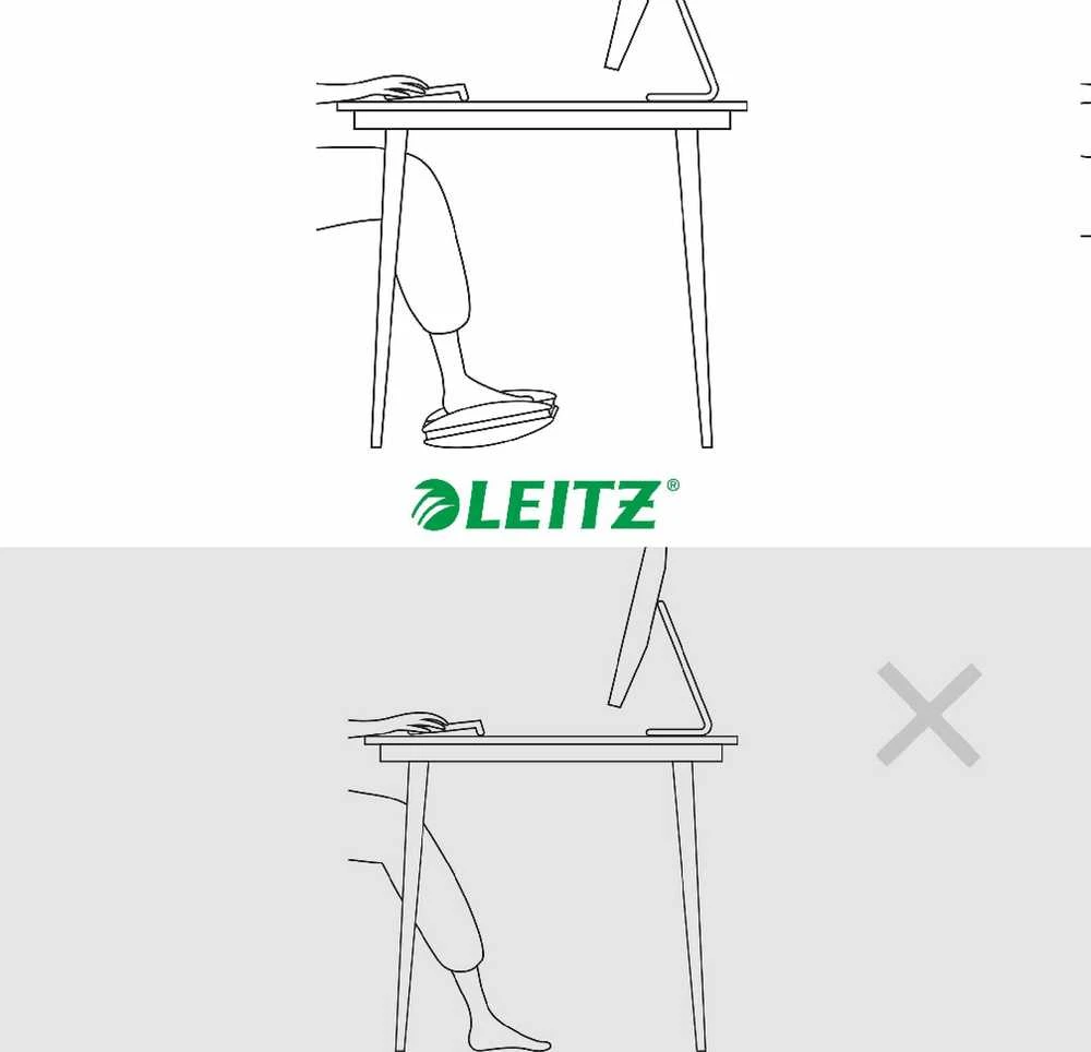 Kojų atrama Leitz Ergo, reguliuojama, pilkos spalvos