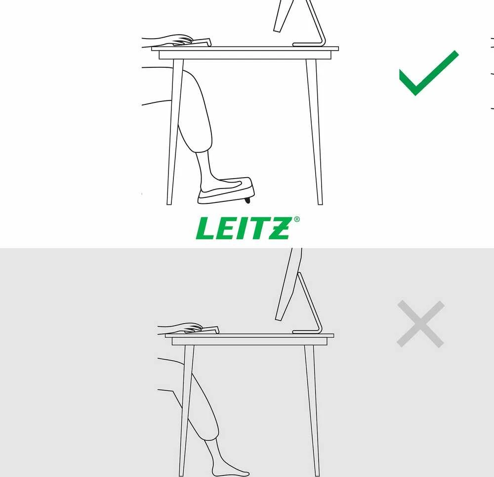 Leitz reguliuojamas ergonomiškas kojų atramos pagrindas, 80 % perdirbto plastiko