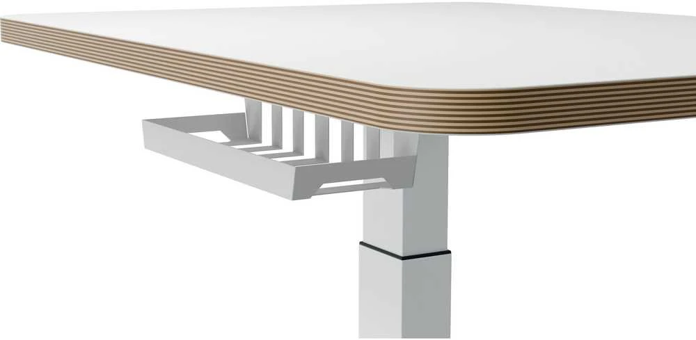 Kompaktiškas elektrinis LEITZ ERGO stalas 80x60, baltas
