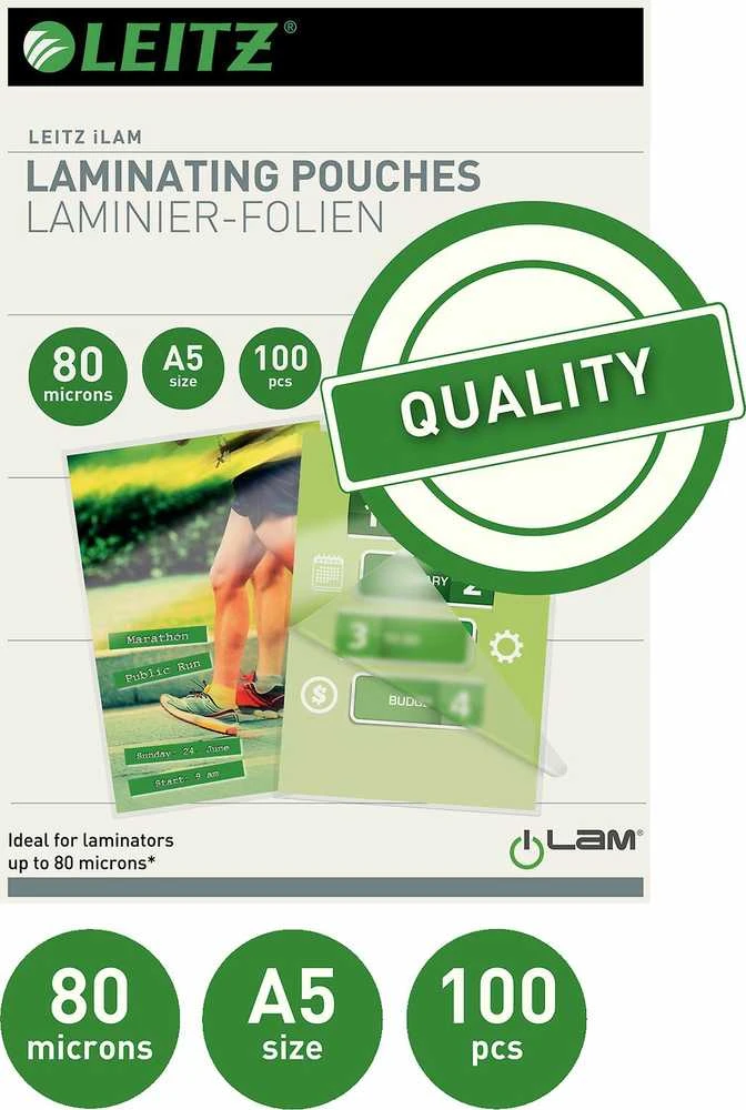 Esselte LEITZ A5 EVA Lam.Pouch 80mic 100Piece (33817)