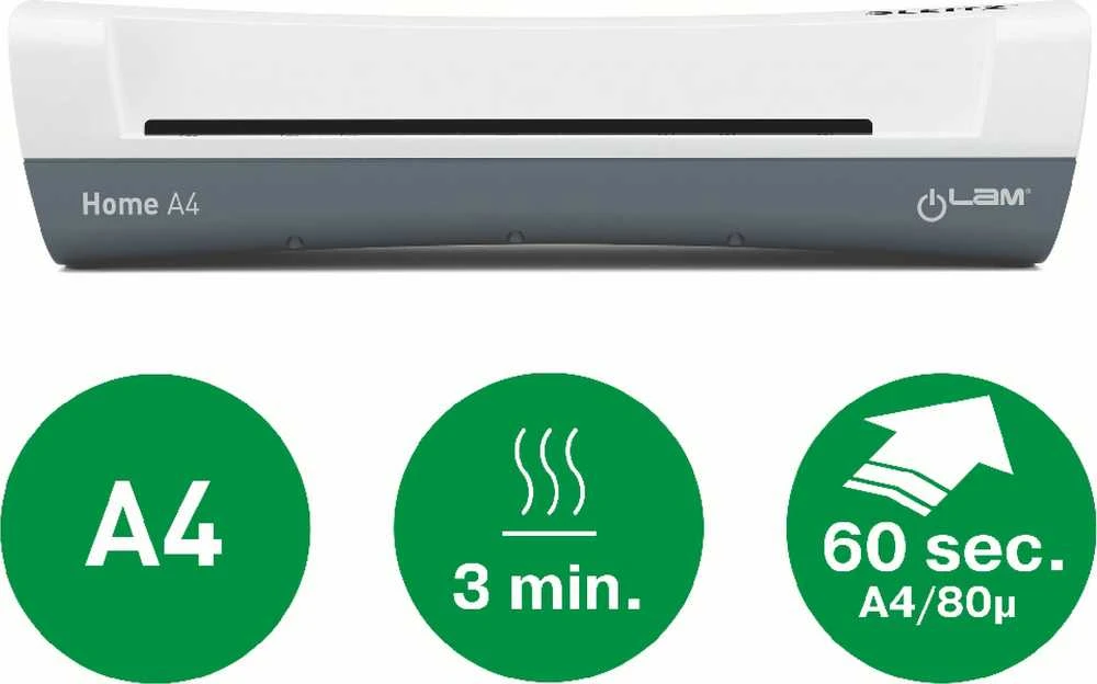Laminavimo aparatas Leitz iLAM Home A4, 125mic, baltos/pilkos spalvos