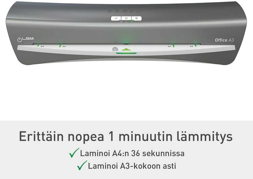 Laminavimo aparatas LEITZ iLAM OFFICE, A3, sidabro sp.