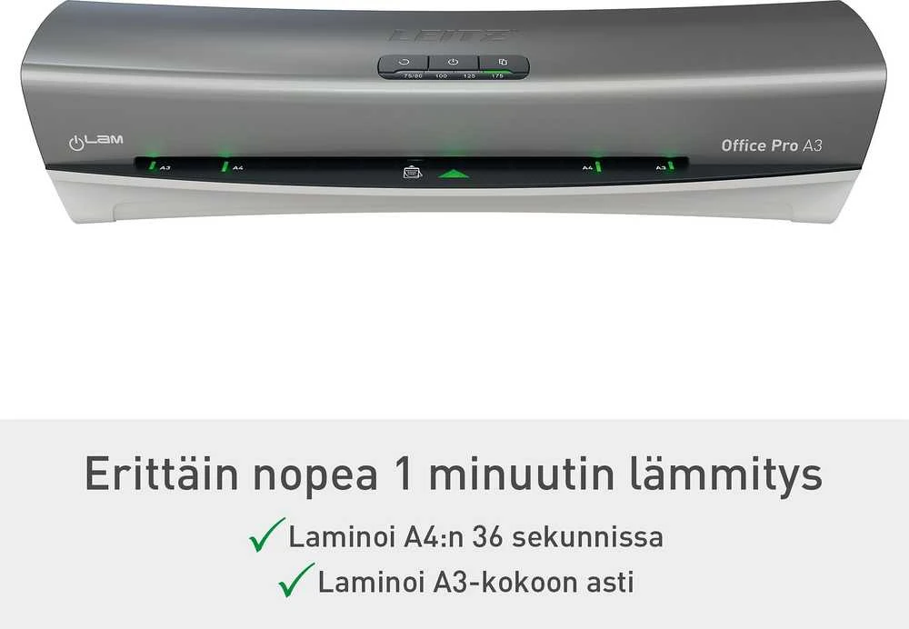 Laminavimo aparatas LEITZ iLAM OFFICE, A4, sidabro sp.