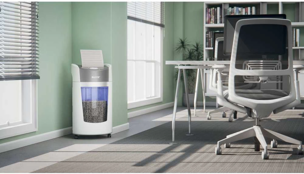 Dokumentų naikiklis Leitz IQ OptiMax Office P5, 35L, baltas