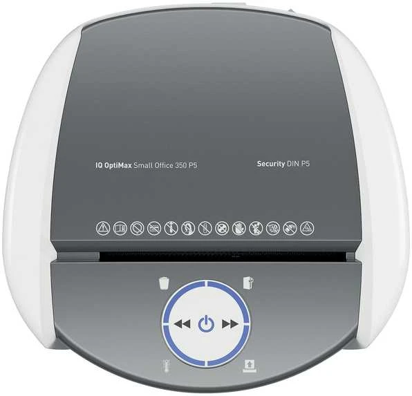Leitz IQ OptiMax Small Office 350 Micro Cut popieriaus smulkintuvas Security P5 22L - Baltas