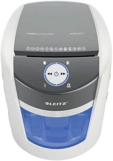 Leitz IQ OptiMax Small Office 350 Micro Cut popieriaus smulkintuvas Security P5 22L - Baltas