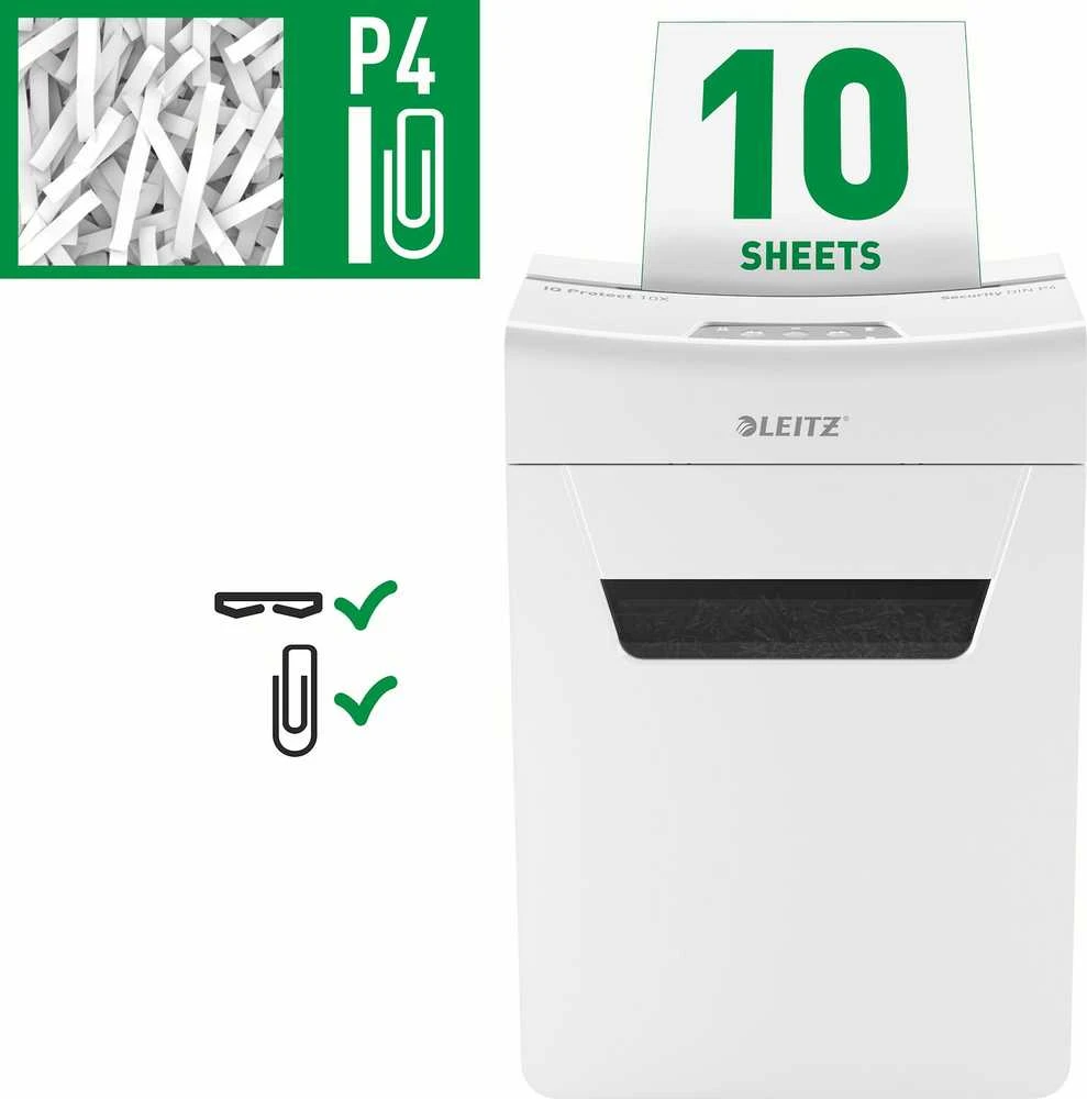 Dokumentų naikiklis LEITZ IQ Protect Premium 10X P4