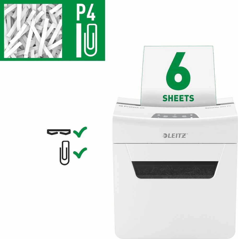 Dokumentų naikiklis LEITZ IQ Protect Premium 6X P4