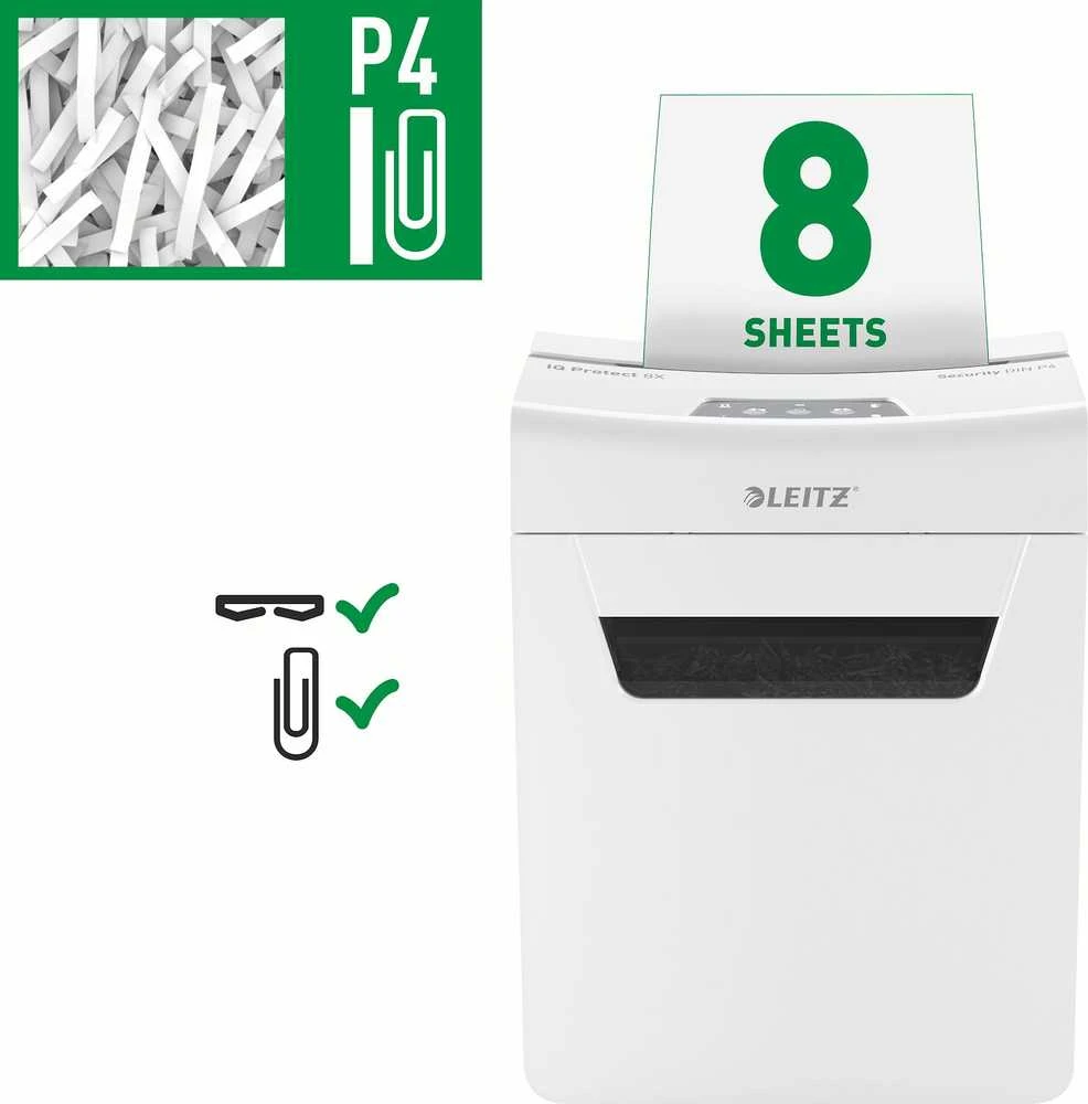 Dokumentų naikiklis LEITZ IQ Protect Premium 8X P4