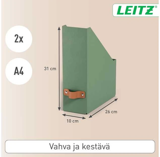 Segregatorius Leitz Puro žurnalų segtuvams, 2 vnt. pakuotėje, Žalias, 100 mm, 260 mm, 310 mm, 310 g, Italija