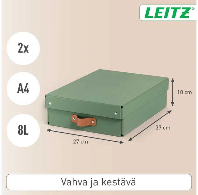 Leitz Puro žalia 8 l dėžė su rankena
