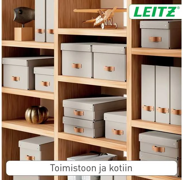 Leitz Puro laikymo dėžė su dangčiu, vidutinė, maža, 8 l, 2 vnt. pakuotėje, Pilkas kartonas, 8 l, 270 mm, 370 mm, 100 mm