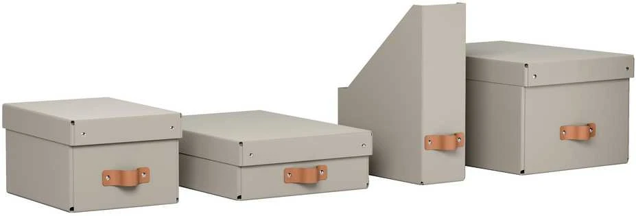 Leitz Puro laikymo dėžė su dangčiu, vidutinė, 17 l, 2 vnt. pakuotėje, Pilkas kartonas, 17 l, 270 mm, 370 mm, 200 mm