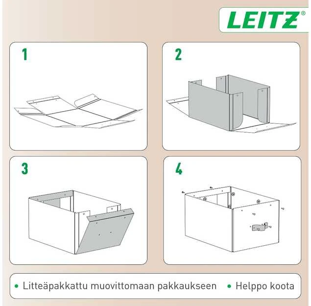 Leitz Puro laikymo dėžė su dangteliu, maža, 7 l, 2 vnt. pakuotėje. Žalias kartonas, 7 l, 200 mm, 280 mm, 150 mm.